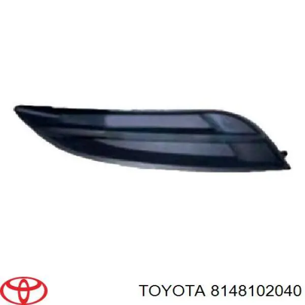 8148102040 Toyota rejilla de antinieblas delantera derecha