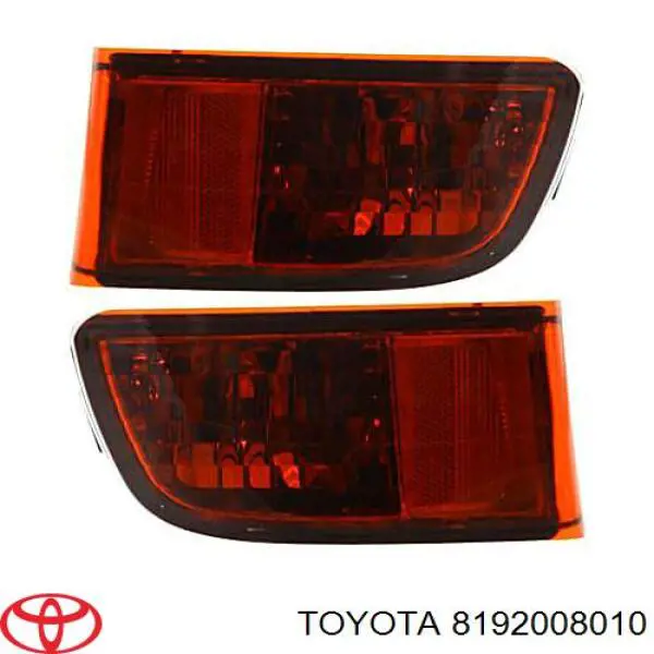 8192008010 Toyota reflector, parachoques trasero, izquierdo