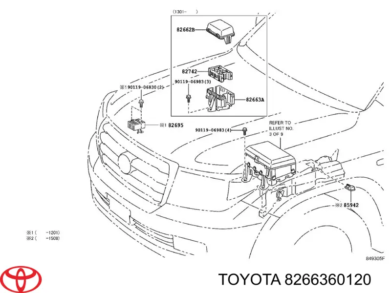  Cubierta, caja de fusibles para Lexus LX URJ201