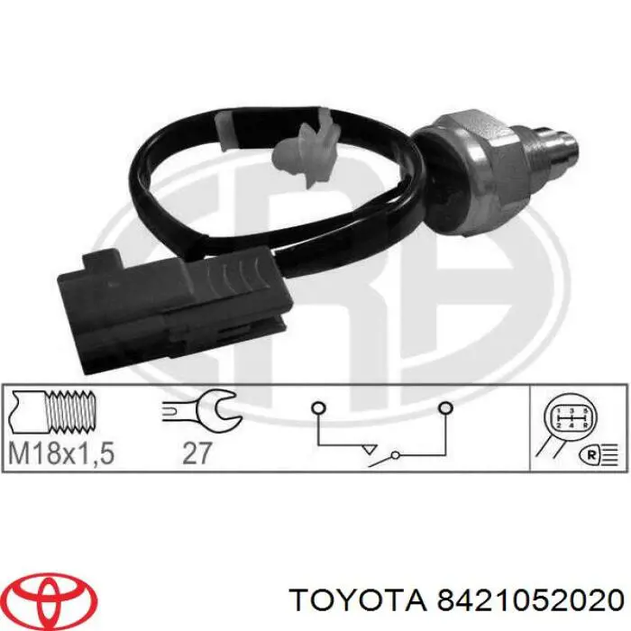 8421052021 Toyota interruptor, piloto de marcha atrás