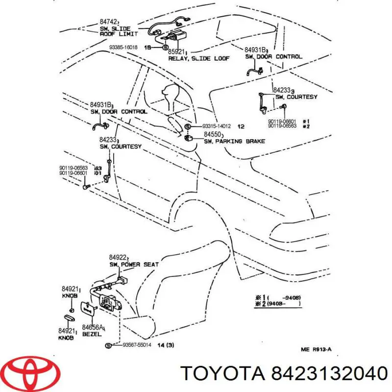  Sensor, Interruptor de contacto eléctrico para Toyota RAV4 1 