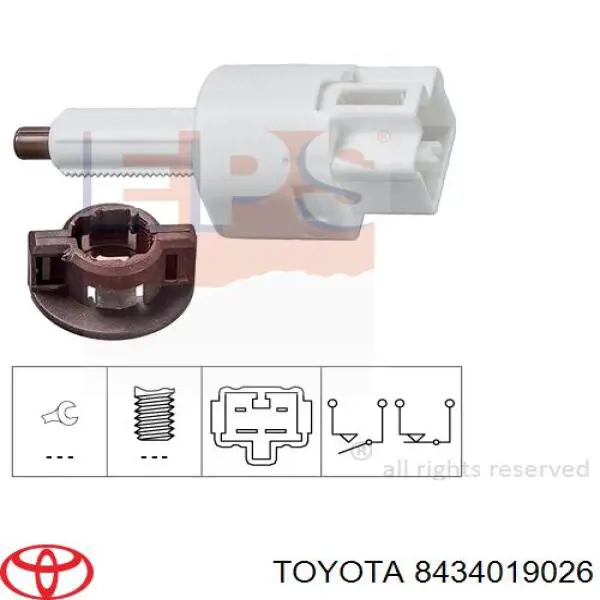 8434019026 Toyota interruptor luz de freno