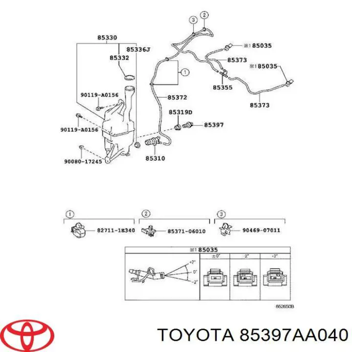  Interruptor del nivel, depósito de agua de lavado para Toyota Solara V3