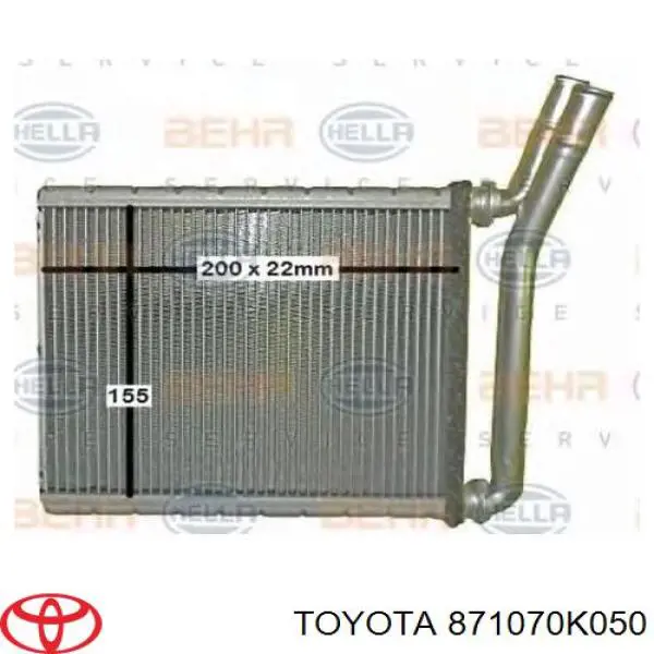  Radiador de calefacción para Toyota Hilux KUN25