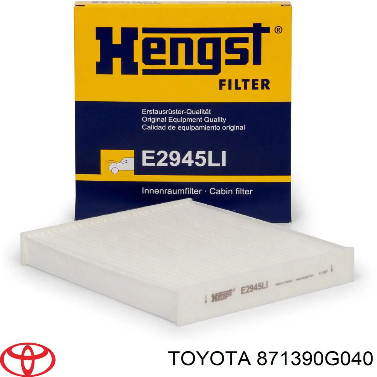 871390G040 Toyota filtro de habitáculo