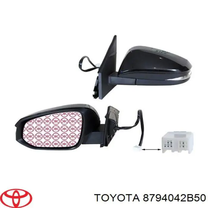 8794042B50 Toyota espejo retrovisor izquierdo