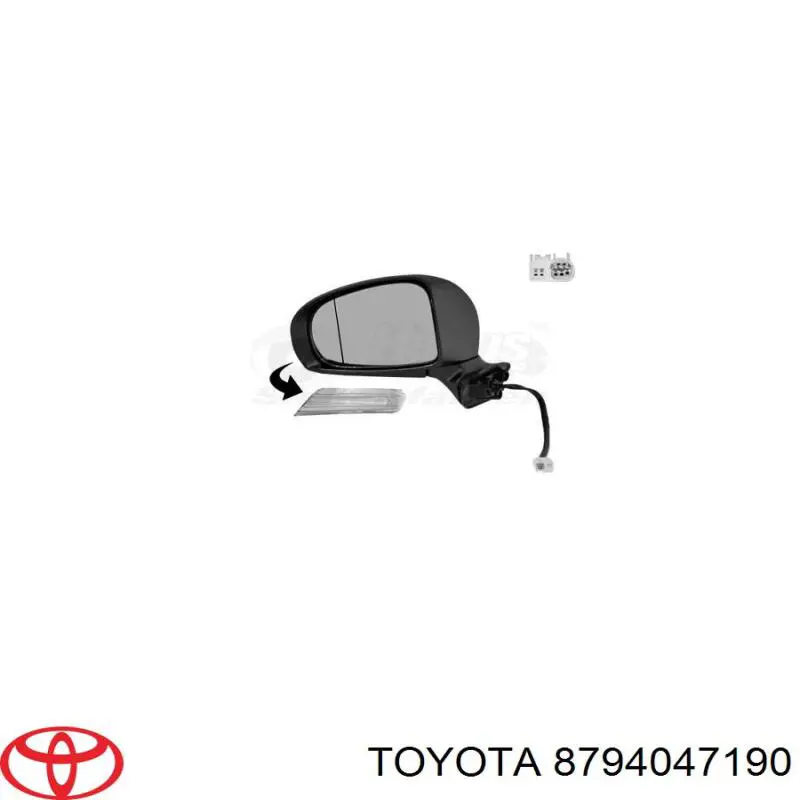  Espejo retrovisor izquierdo para Toyota Prius ZVW30