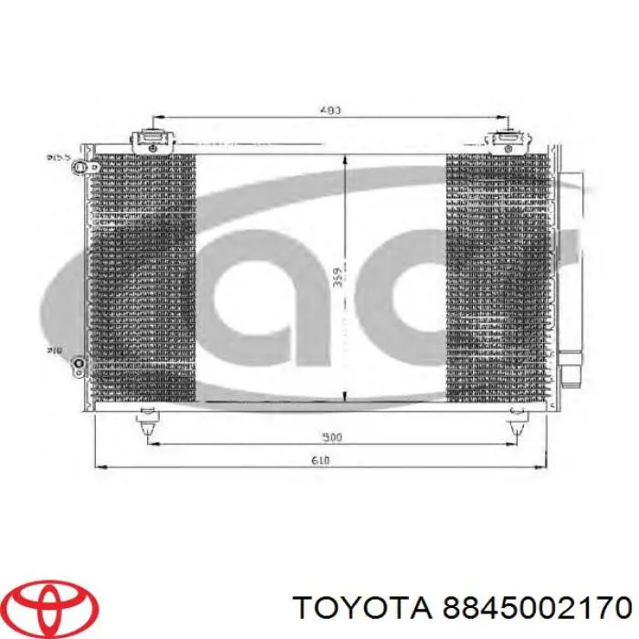 8845002170 Toyota condensador aire acondicionado