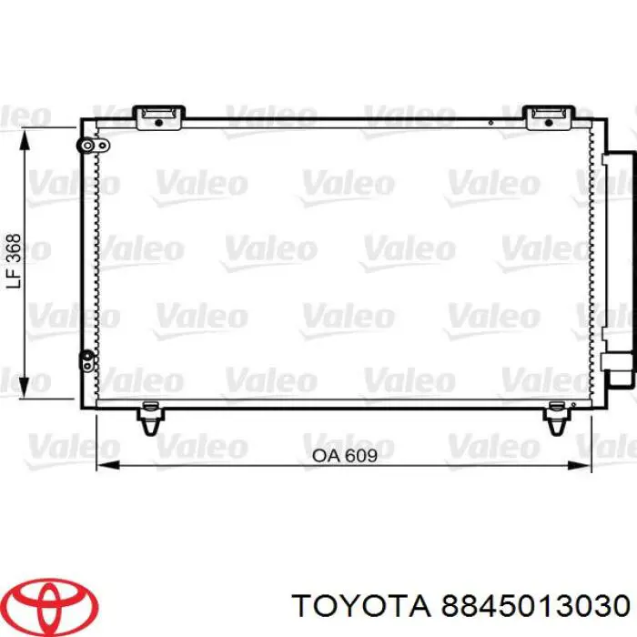 8845013030 Toyota condensador aire acondicionado