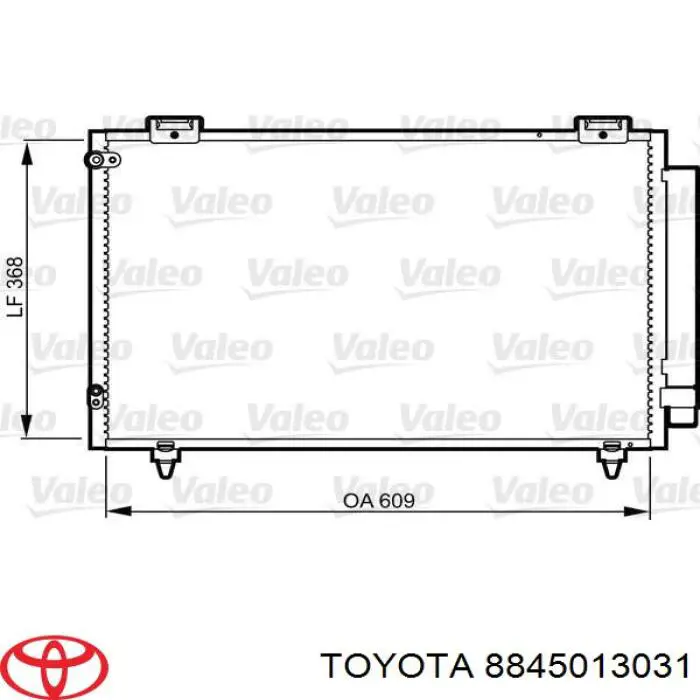 8845013031 Toyota condensador aire acondicionado