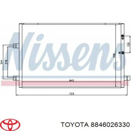 8846026330 Toyota condensador aire acondicionado