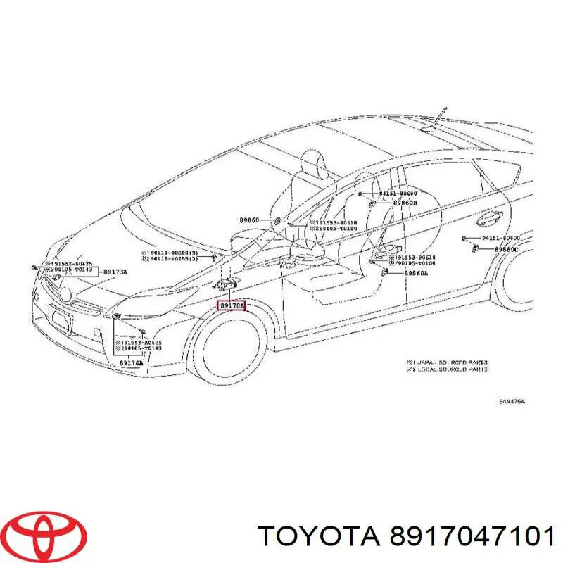  Procesador Del Modulo De Control De AIRBAG para Toyota Prius ZVW30