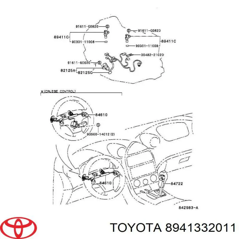 8941332011 Toyota sensor de velocidad