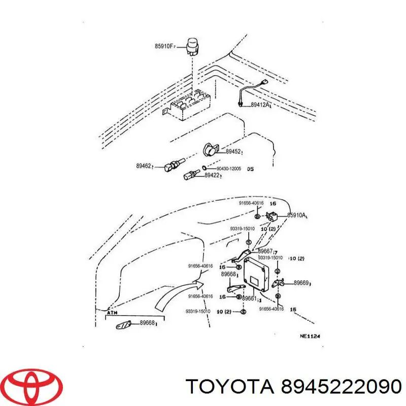 8945222090 Toyota sensor, posición mariposa