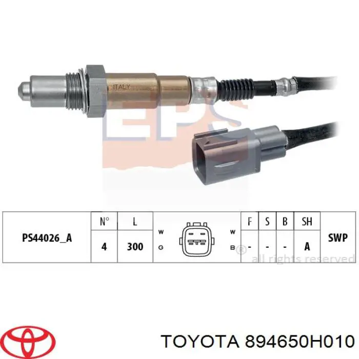 894650H010 Toyota sonda lambda sensor de oxigeno para catalizador