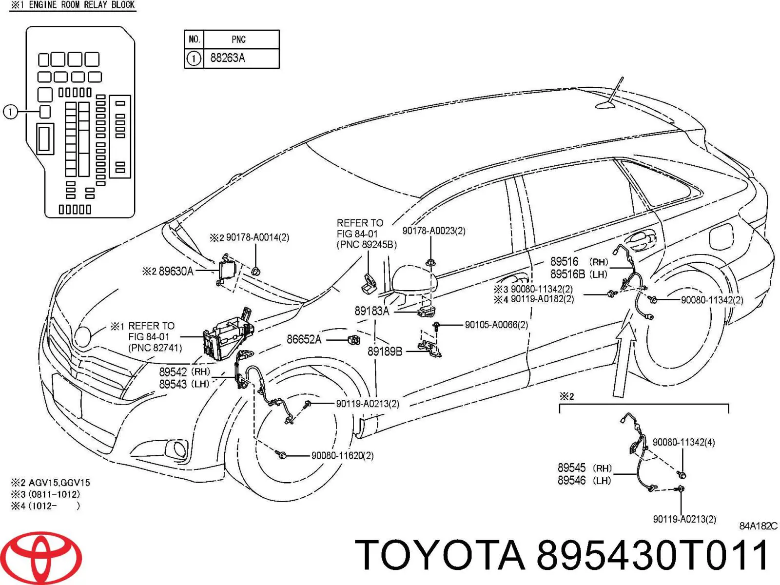  Sensor ABS delantero izquierdo para Toyota Venza AGV1, GGV1