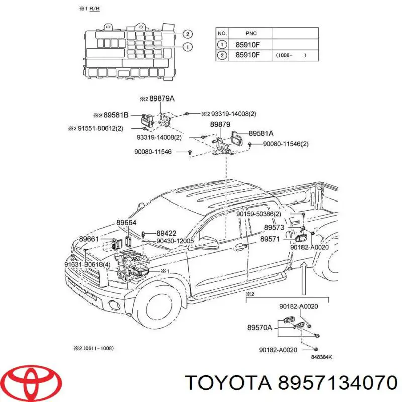  Módulo de control de bomba de combustible para Toyota Sequoia K6