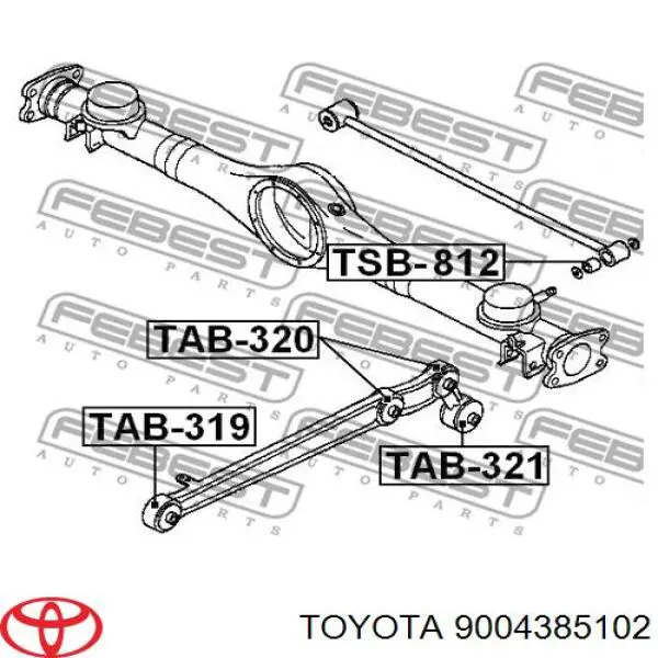  Suspensión, barra transversal trasera, exterior para Daihatsu YRV M2