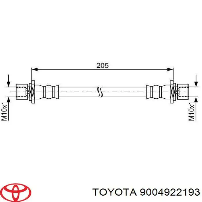 9004922193 Toyota tubo flexible de frenos trasero