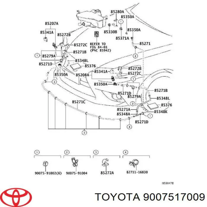  Unión tubo arandela para Lexus UX AA1, AH1