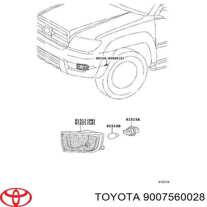  Portalámparas, luz intermitente para Toyota Previa ACR3