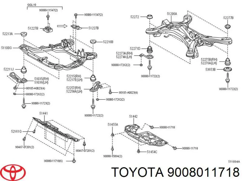 9008011718 Toyota 