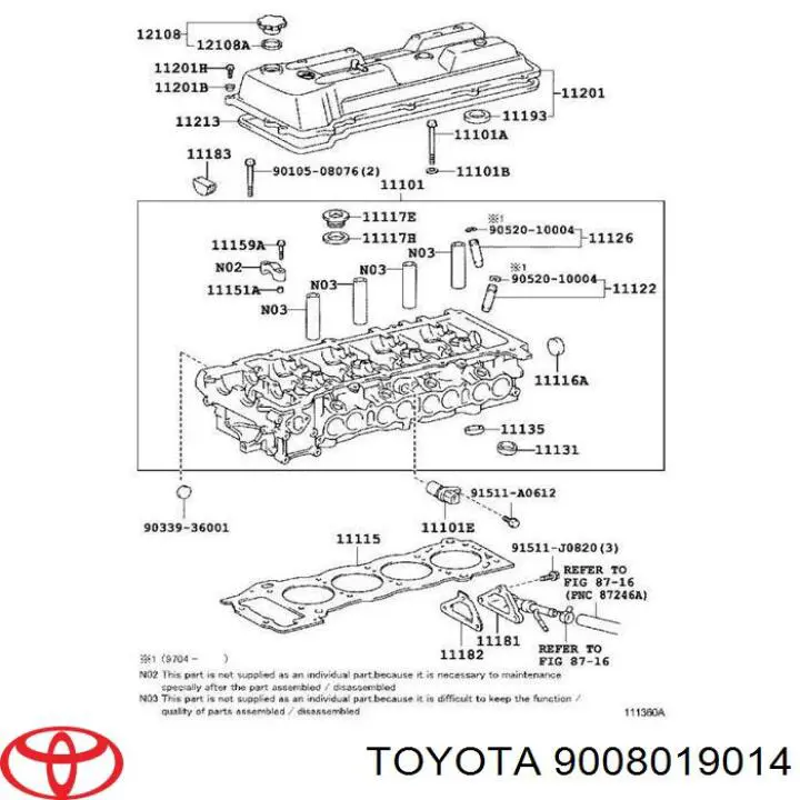 9008019014 Toyota sensor de posición del árbol de levas