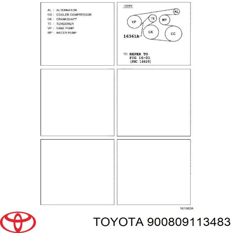 900809113483 Toyota correa trapezoidal