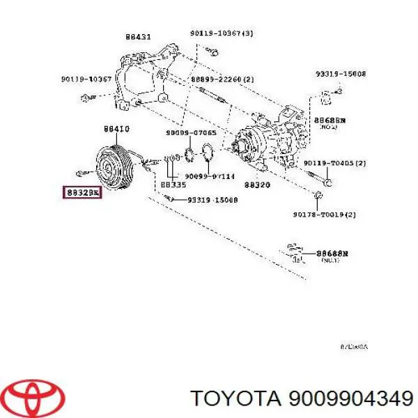 9009904349 Toyota 