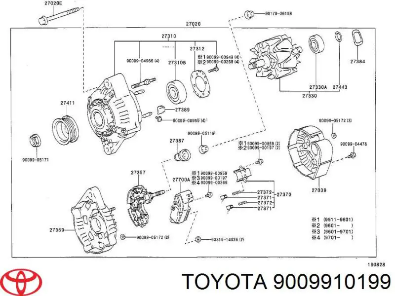  Cojinete, alternador para Honda Accord 4 