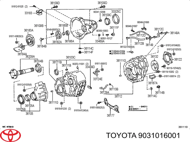  Anillo retén, diferencial eje delantero para Toyota Land Cruiser 