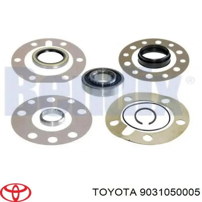 9031050005 Toyota anillo retén de semieje, eje trasero, interior