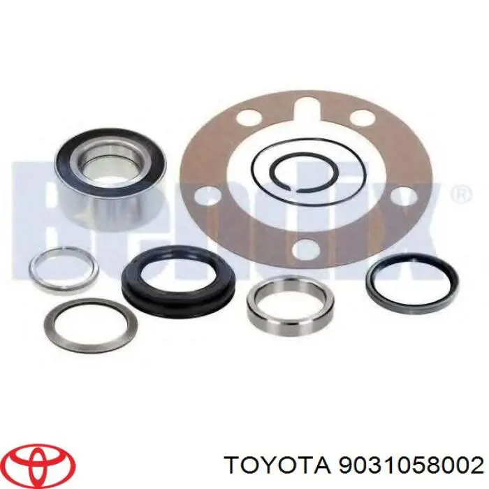 9031058002 Toyota anillo retén de semieje, eje trasero, interior