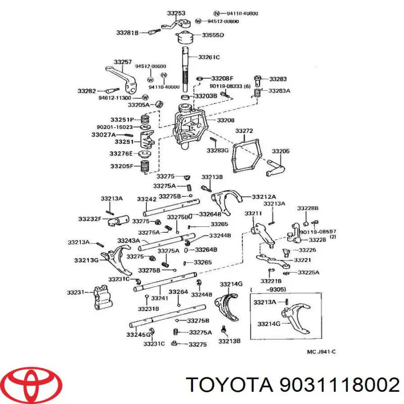  Anillo Reten Palanca selectora, Caja De Cambios para Toyota Hilux N