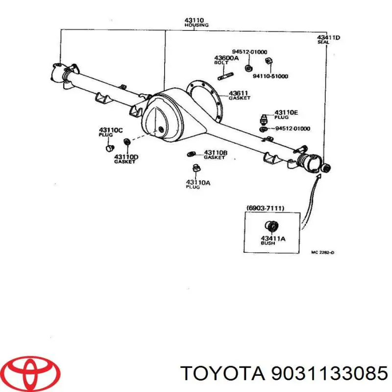  Anillo retén de semieje, eje delantero para Toyota 4 Runner N130