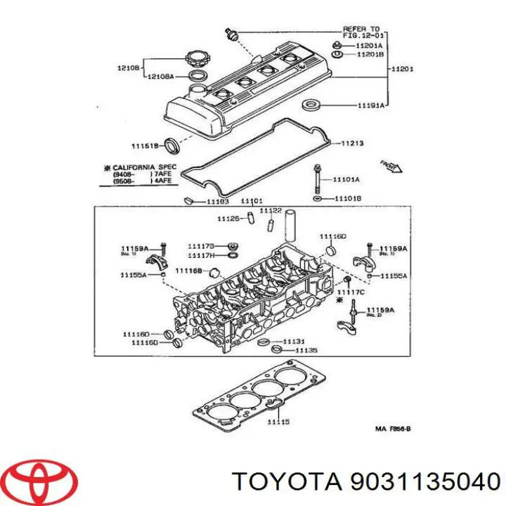 9031135040 Toyota anillo retén, cigüeñal frontal