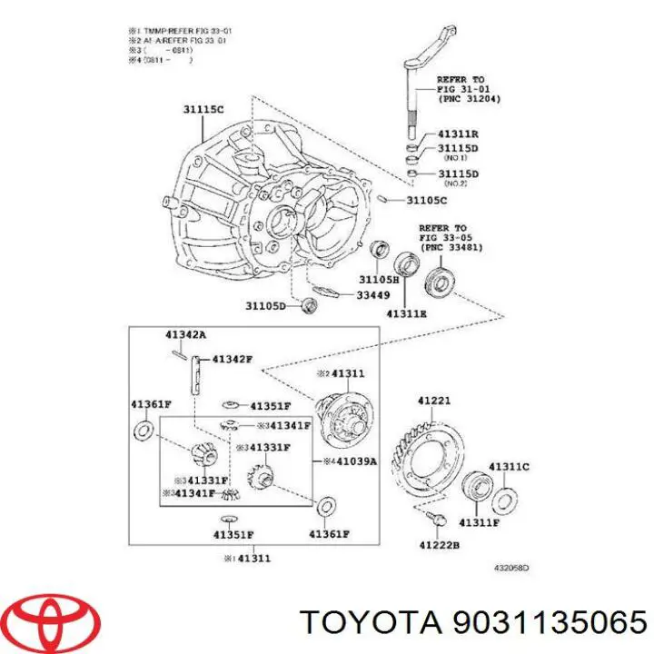 T1364 Musashi anillo retén de semieje, eje delantero