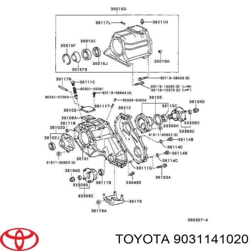 9031141020 Toyota anillo reten de salida caja de transferencia