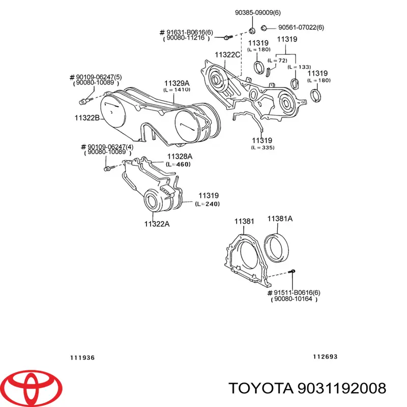  Anillo retén, cigüeñal para Toyota Solara V3