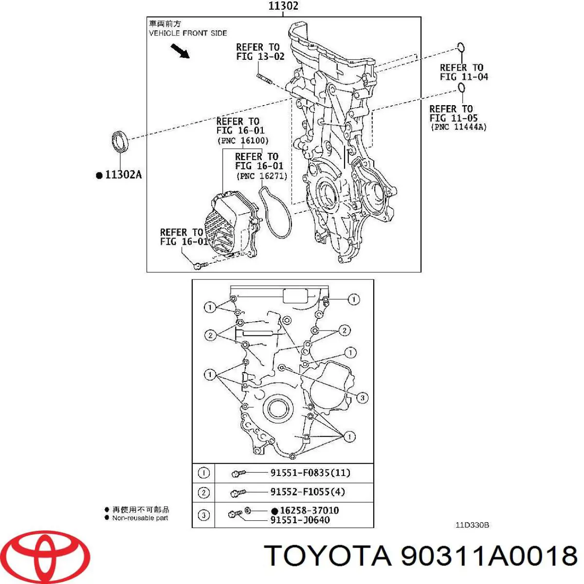 90311-A0018 Toyota kit de cadenas de distribución