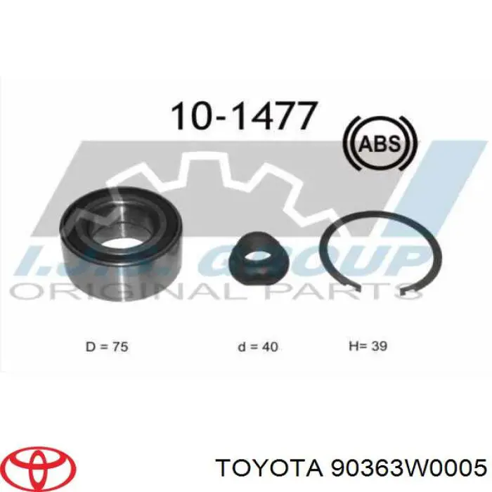 90363W0005 Toyota cojinete de rueda delantero