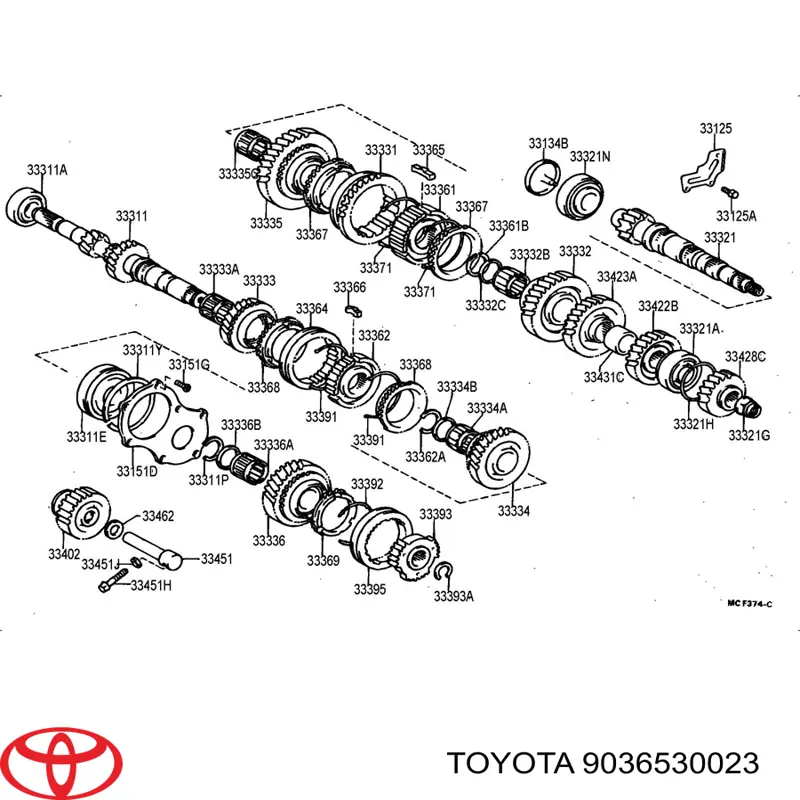  Cojinete Del Eje De Entrada De La Caja De Engranajes para Toyota Previa ACR3