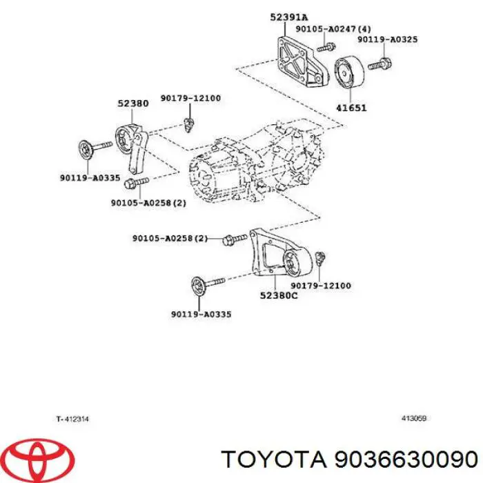  Rodamiento piñón de diferencial trasero interior para Toyota RAV4 3 