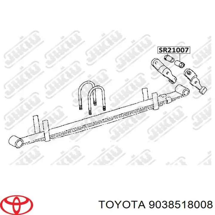  Silentblock para gemela de ballesta para Toyota Hiace 4 