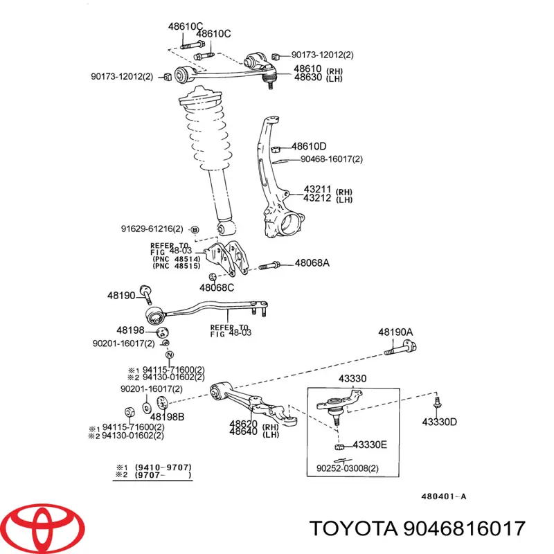 9046816017 Toyota 