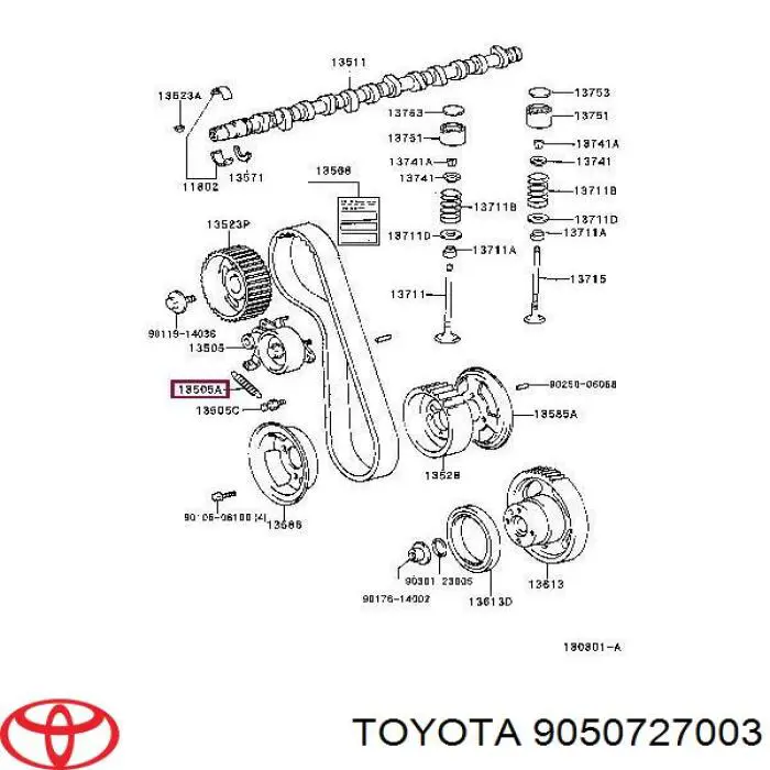 9050727003 Toyota tensor, correa dentada