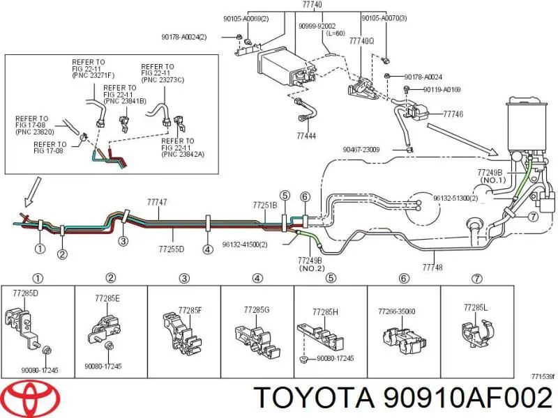  Válvula de ventilación, depósito de combustible para Toyota Sequoia K6