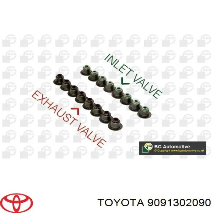 9091302090 Toyota juego de anillos de junta, vástago de válvula de admisión