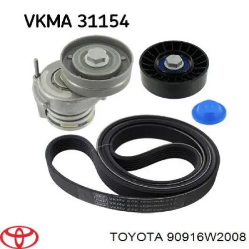 90916W2008 Toyota correa trapezoidal