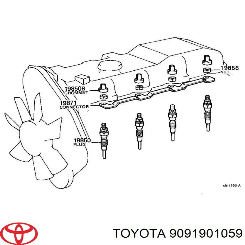 9091901059000 Daihatsu bujía de encendido